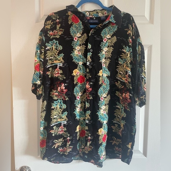 Portofino XL Hawaiian short sleeved button down shirt - Picture 2 of 12